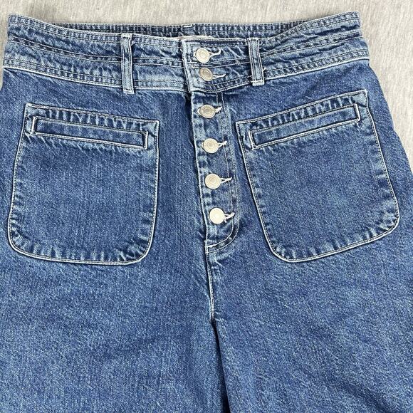 WE THE FREE Women Size 30 Colette High Rise Wide Leg Cropped Cotton Denim Jeans - Picture 2 of 16